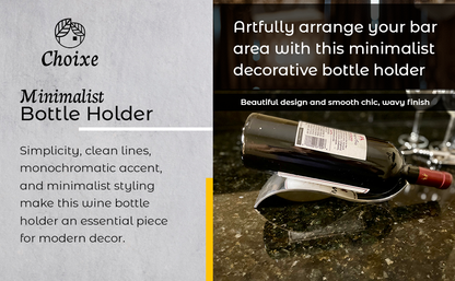 Minimalist Wine Bottle Holder Decorative Wavy Bar Display Stand Modern Home
