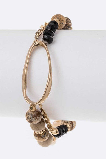 Mix Beads Stretch Bracelet Women Boho Layering Stack