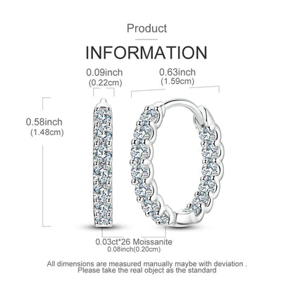 Moissanite 2mm Round Stud Earrings 925 Sterling Silver 0.036ct Bridal Gift