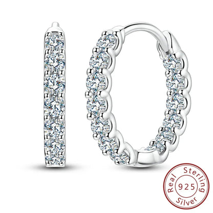 Moissanite 2mm Round Stud Earrings 925 Sterling Silver 0.036ct Bridal Gift
