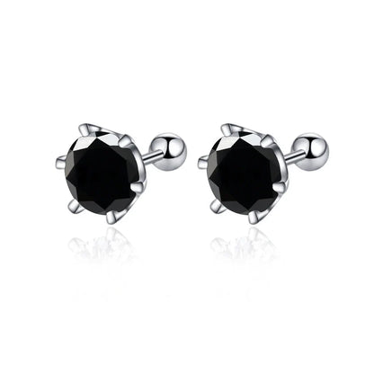 Moissanite Screw Stud Earrings 0.5-2ct D Color 925 Sterling Silver Wedding Studs