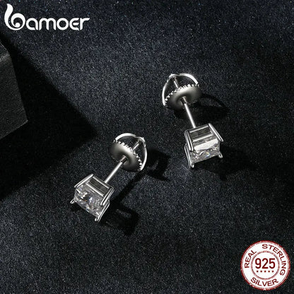 Moissanite Stud Earrings 0.5-1ct Screw Back D VVS1 Lab Created White Gold