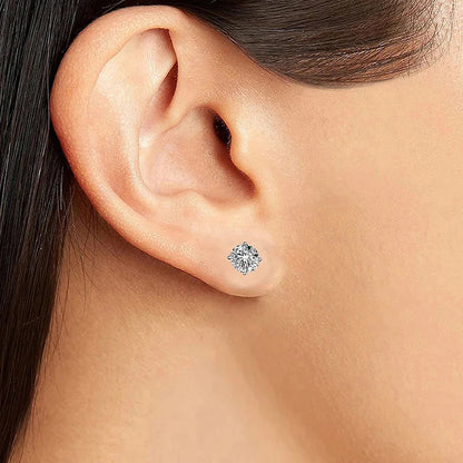 Moissanite Stud Earrings 0.3-2ct Round Certified 925 Sterling Silver Wedding