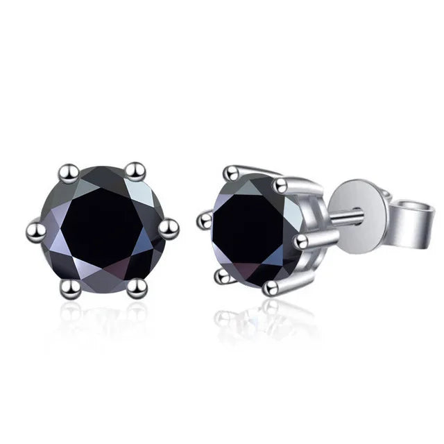 Moissanite Stud Earrings 1-6ct GRA Certified 21 Colors 925 Sterling Silver