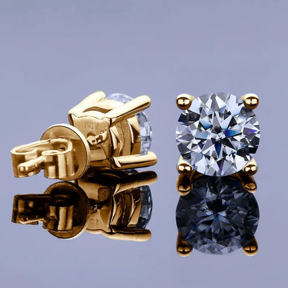 Moissanite Stud Earrings 0.3-2ct Round Certified 925 Sterling Silver Wedding