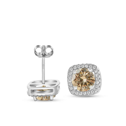Moissanite Stud Earrings 0.5-1.0CT Multi 925 Sterling Silver 18K Plated Gift