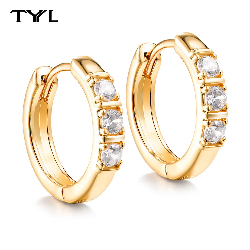 Moissanite VVS1 Drop Earrings 18K Gold Plated 925 Sterling Round Pear Square