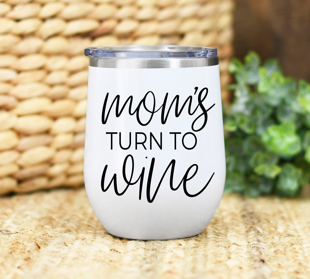 Mom's Turn 12oz Stainless Steel Insulated Travel Mug With Lid BPA Free Hand Wash Only