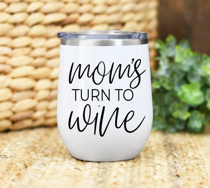 Mom's Turn 12oz Stainless Steel Insulated Travel Mug With Lid BPA Free Hand Wash Only