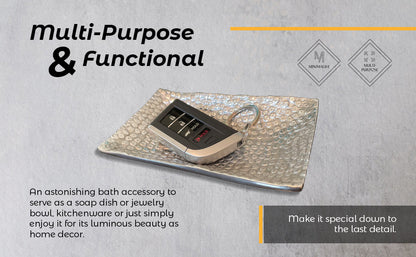 Multi-Purpose Soap Dish And Jewelry Bowl Ceramic Tray For Soap, Jewelry, Snacks