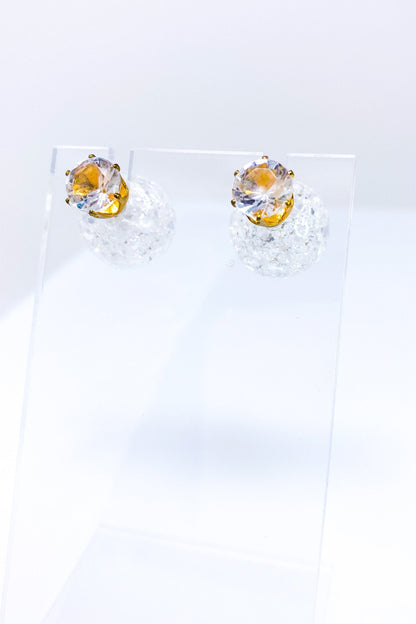 Multicolored Crystal Stud Earrings Sparkle Pink Blue