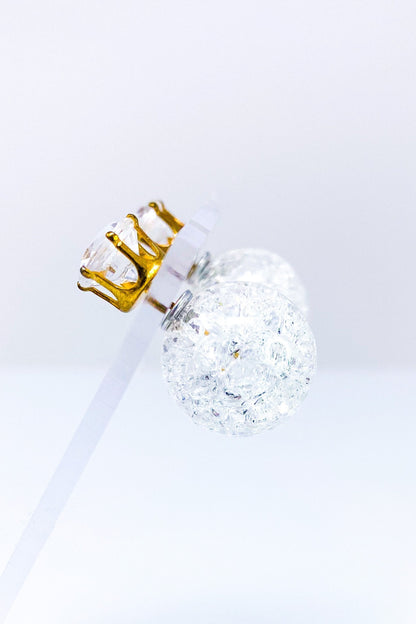 Multicolored Crystal Stud Earrings Sparkle Pink Blue