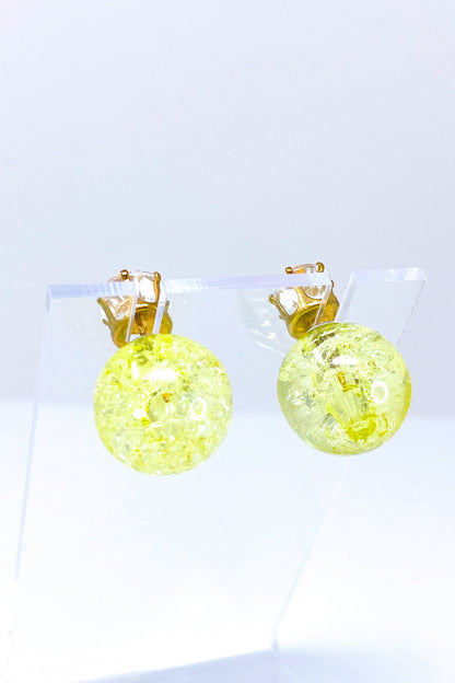 Multicolored Crystal Stud Earrings Sparkle Pink Blue
