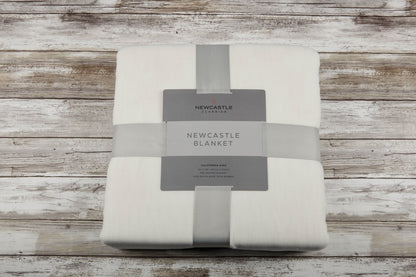 Oversized Queen Bamboo Muslin Blanket White Lightweight