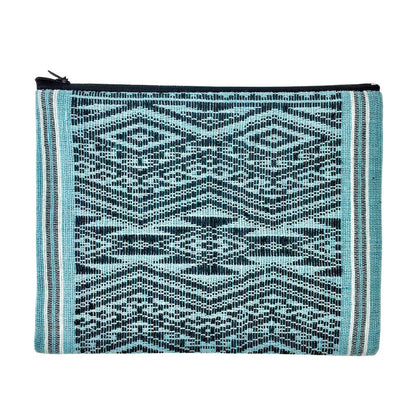 Ocean Tribal Handwoven Clutch Beach Bag Woven Mulberry Saa Lined Black Interior