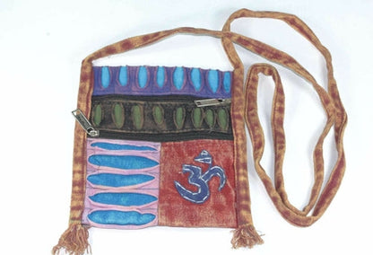 Om Embroidered Patchwork Boho Crossbody Jhola Handmade Bag