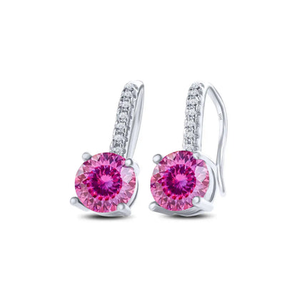 1ct D Color Moissanite 925 Sterling Silver Drop Earrings for Women Wedding