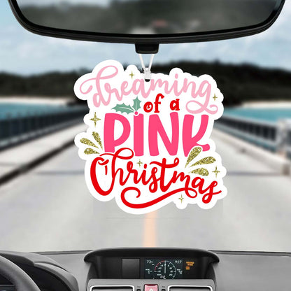 Pink Christmas Hanging Air Freshener Scented Car Home Closet Office Ornament