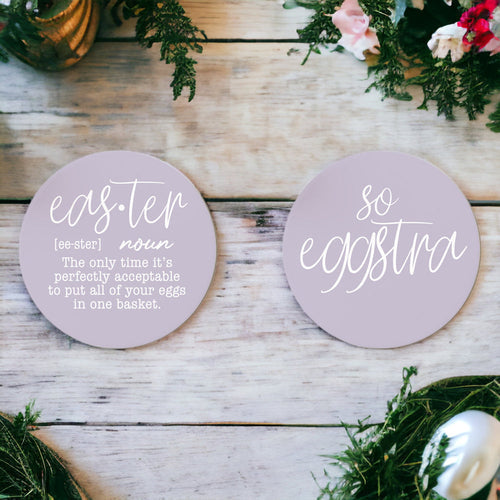 Easter Spring Ceramic Coaster Set 4 Inch Absorbent Drink Coasters Table Protectors Pack
