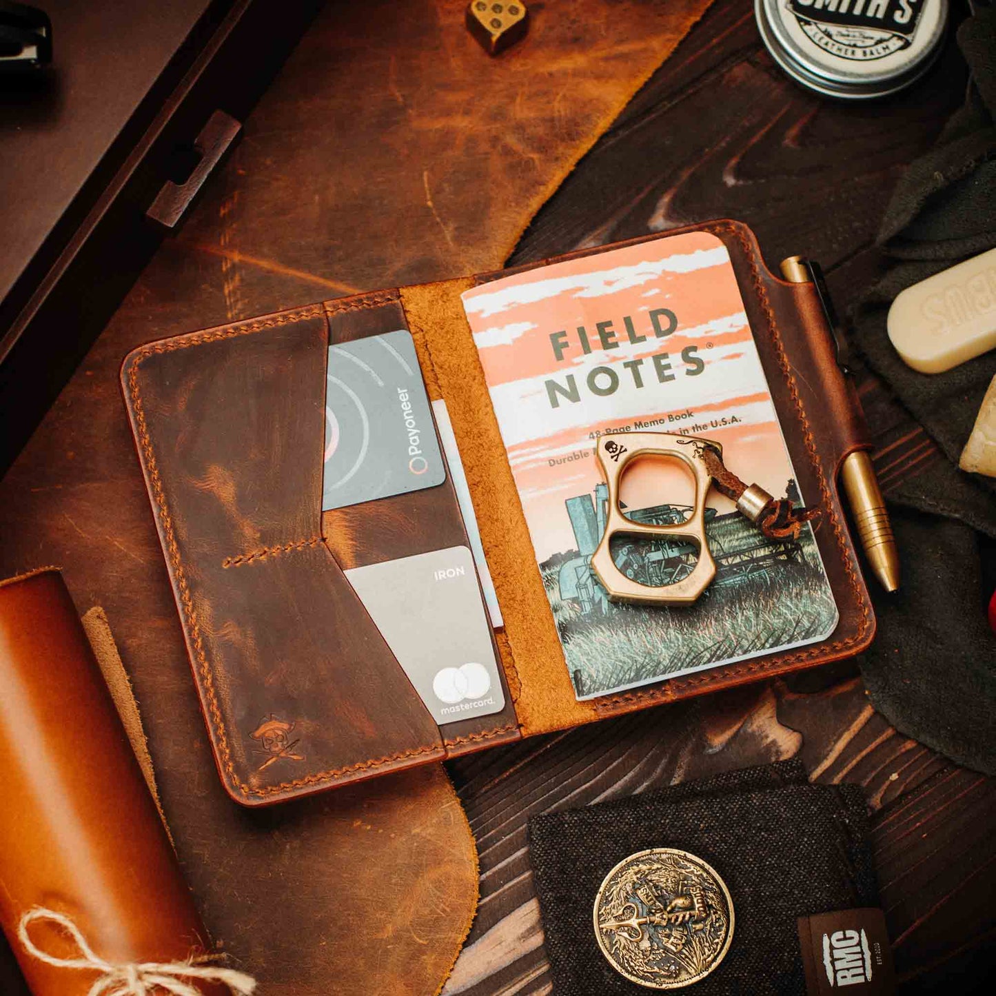 Pirate Goods Quartermaster v2 – Leather Passport Wallet with Velcro