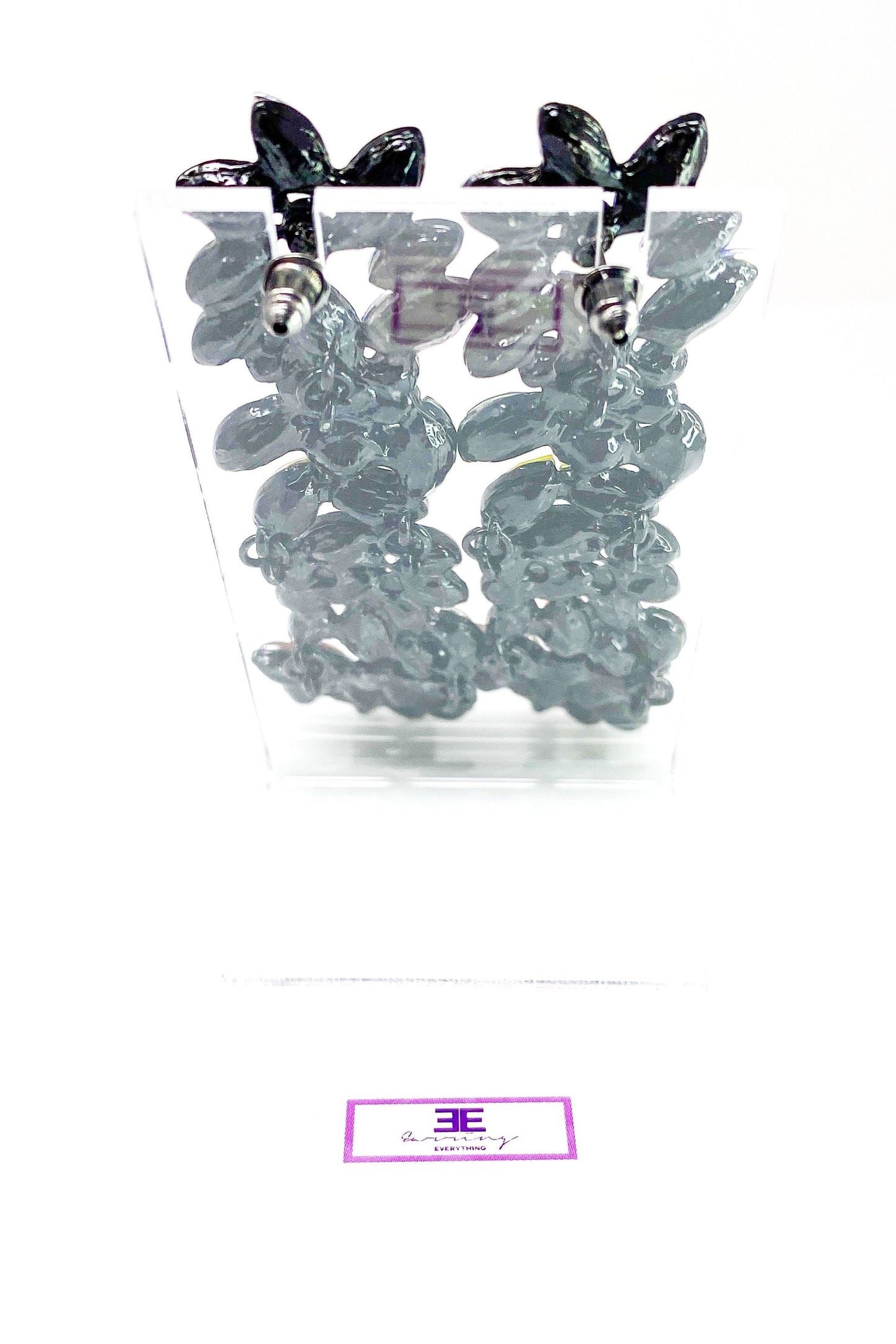 Rainbow Crystal Drop Dangle Earrings Long Statement