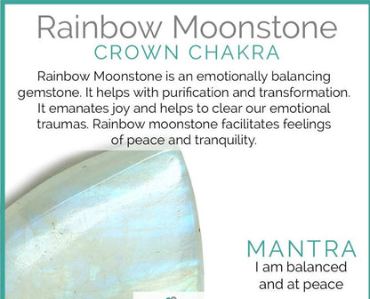 Blue Flash Labradorite Rainbow Moonstone Stretch Bracelet