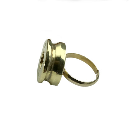 Recycled Bullet Ring Polished Brass From Reclaimed Bombshells Artisan Handcast