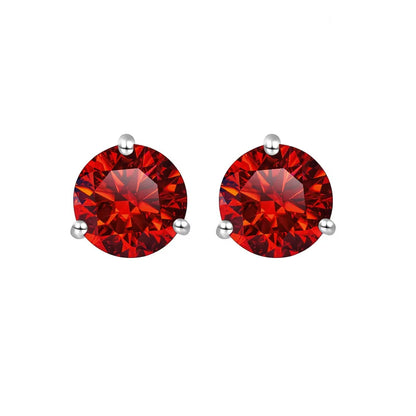 925 Sterling Silver Moissanite Stud Earrings 0.5CT 1CT Women Classic
