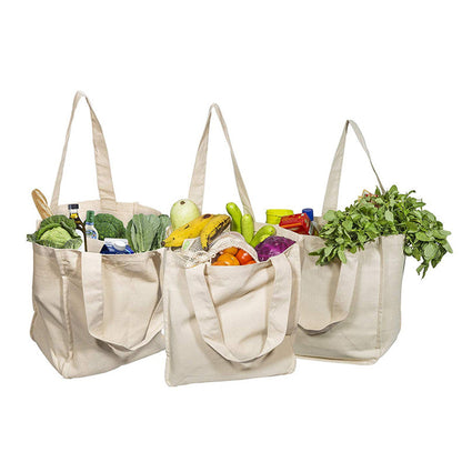 Reusable Organic Cotton Mesh Tote Bag With 6 Internal Sleeves - Produce Grocery