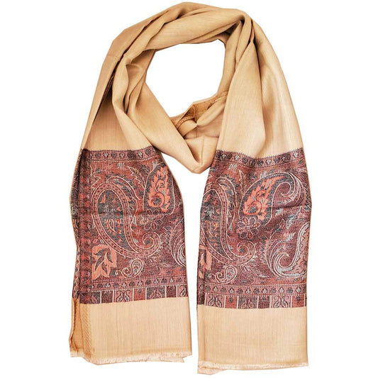 Reversible Faux Pashmina Paisley Scarf Lightweight Soft
