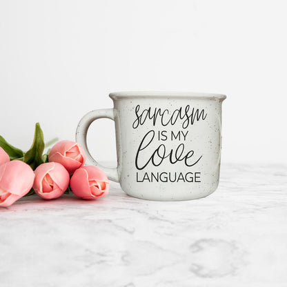 Sarcasm Is My Love Language Ceramic Coffee Mug 14.5oz Funny Sarcastic Gift
