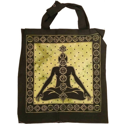 Seven Chakra Tie Dye Canvas Tote Bag For Yoga Gifts