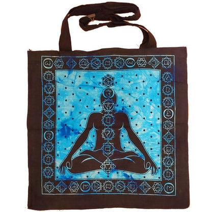 Seven Chakra Tie Dye Canvas Tote Bag For Yoga Gifts