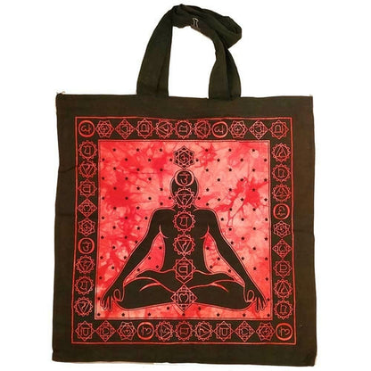 Seven Chakra Tie Dye Canvas Tote Bag For Yoga Gifts