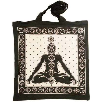 Seven Chakra Tie Dye Canvas Tote Bag For Yoga Gifts