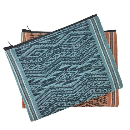 Sierra Tribal Handwoven Saa Mulberry Clutch - Lined Boho Beach Brunch Bag
