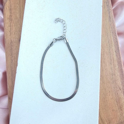 Silver Herringbone Bracelet Luxe Sterling Dainty Adjustable