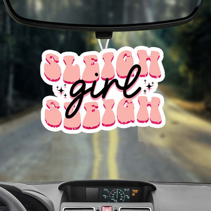 Sleigh Girl Freshie Hanging Air Freshener Car Home Holiday Scent