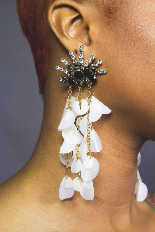 Sparkle Drop Dangle Earrings Crystal Chandelier Long