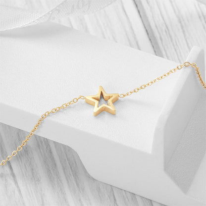 Star Charm Bracelet Delicate Gold Plated Classic Design