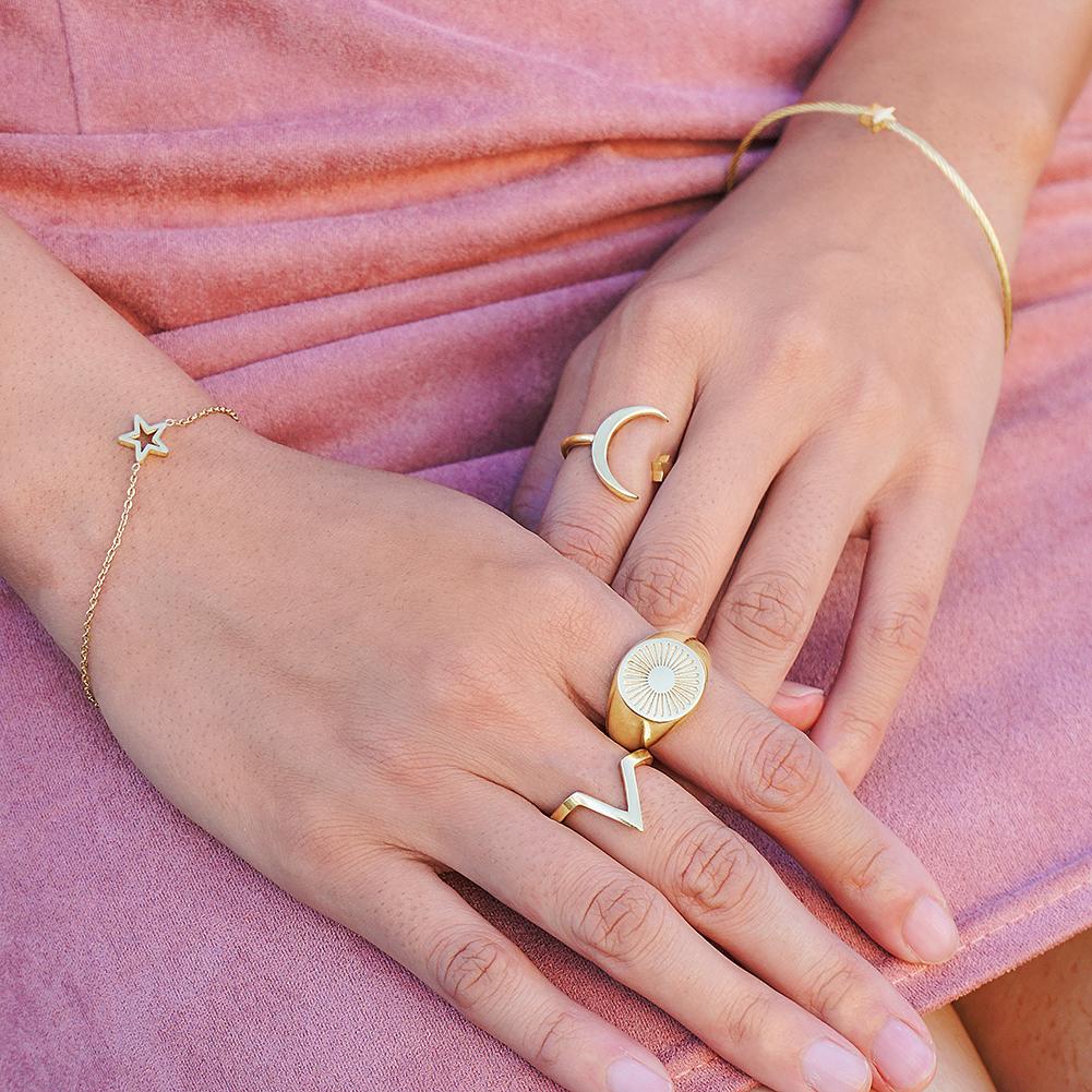 Star Charm Bracelet Delicate Gold Plated Classic Design