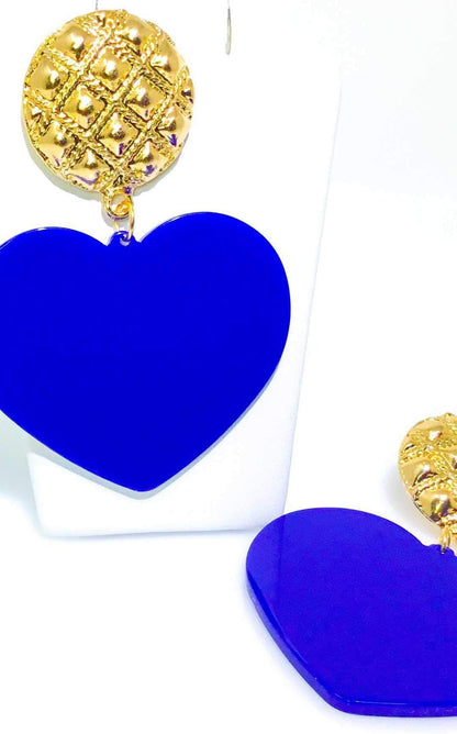 Stylish Heart Shaped Drop Dangle Earrings for Women