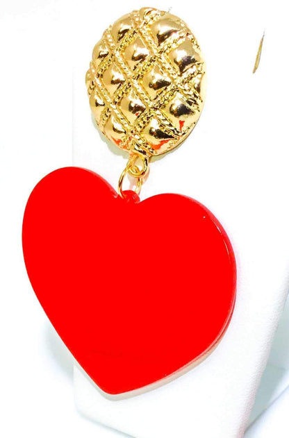 Stylish Heart Shaped Drop Dangle Earrings for Women