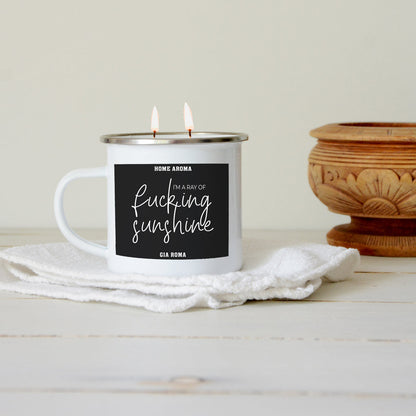 16oz Reusable Metal Candle Mug Scented Candle With Custom Label Color Option