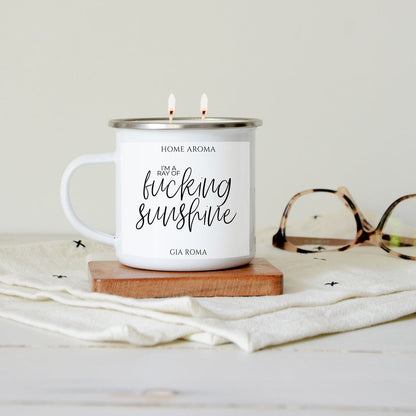 16oz Reusable Metal Candle Mug Scented Candle With Custom Label Color Option