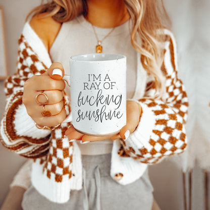 16oz Inspirational Ceramic Coffee Mug Motivational Morning Prayer Mug Sunrise Determination