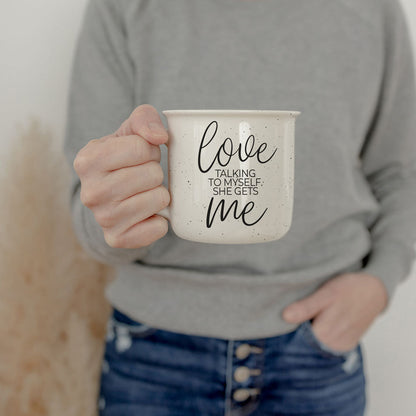 Love Talking To Myself 14.5oz Ceramic Coffee Mug Funny Self Talk Gift