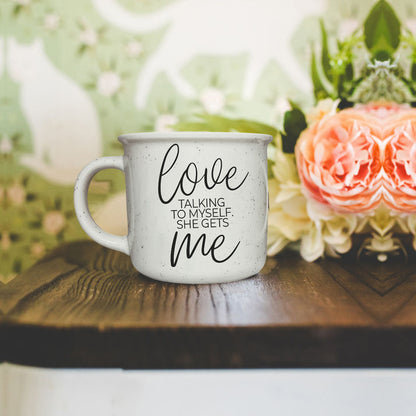 Love Talking To Myself 14.5oz Ceramic Coffee Mug Funny Self Talk Gift