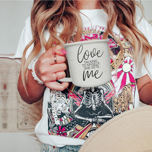 Love Talking To Myself 14.5oz Ceramic Coffee Mug Funny Self Talk Gift