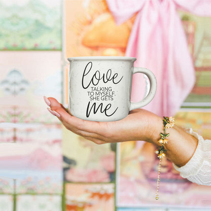 Love Talking To Myself 14.5oz Ceramic Coffee Mug Funny Self Talk Gift